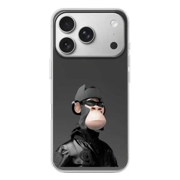 Чохол з принтом «стильна мавпа NFT» для iPhone 17 Pro Чохол з принтом «стильна мавпа NFT» для iPhone 17 Pro