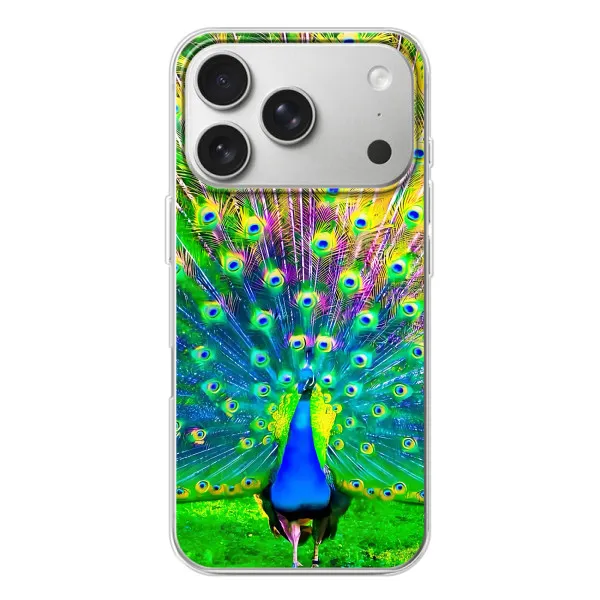 Чехол с принтом «Яркий Павлин» для iPhone 17 Pro Чехол с принтом «Яркий Павлин» для iPhone 17 Pro