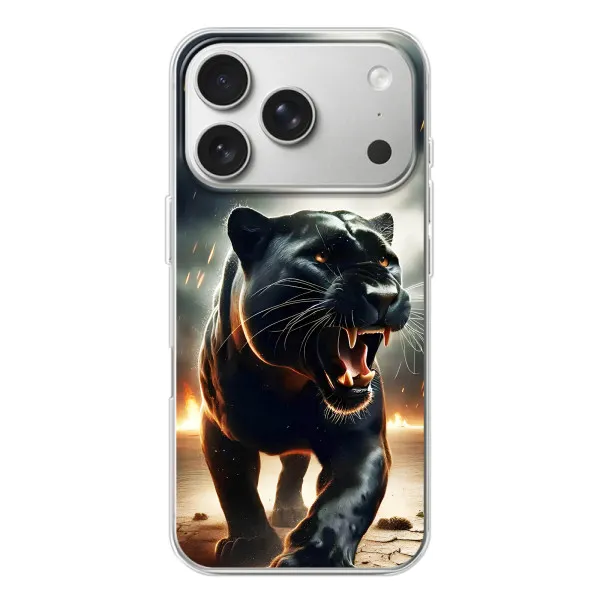 Чехол с принтом «Черная пантера» для iPhone 17 Pro