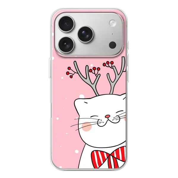 Чехол с принтом «Зимний кот» для iPhone 17 Pro