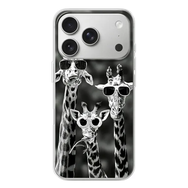 Чехол с принтом «Жирафы в очках» для iPhone 17 Pro Чехол с принтом «Жирафы в очках» для iPhone 17 Pro