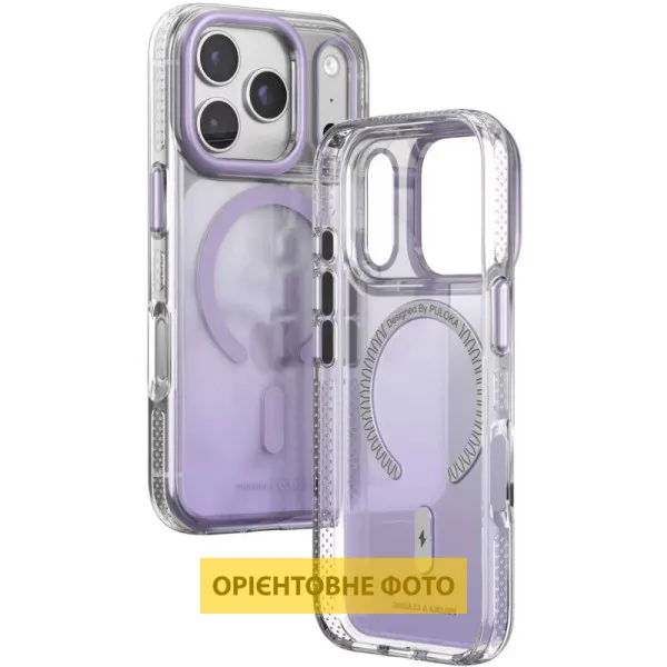 Чехол TPU+PC Puloka Resplendent with Magnetic Fit для Apple iPhone 17 (6.3") — Фиолетовый — фото 2 Чехол TPU+PC Puloka Resplendent with Magnetic Fit для Apple iPhone 17 (6.3") — Фиолетовый — фото 2