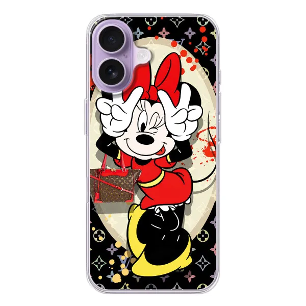 Чехол с принтом «Минни peace» для iPhone 17