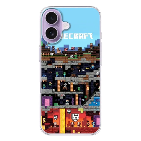 Чехол с принтом «фон Minecraft» для iPhone 17