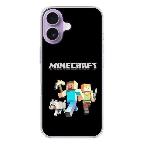 Чехол с принтом «герои Minecraft» для iPhone 17