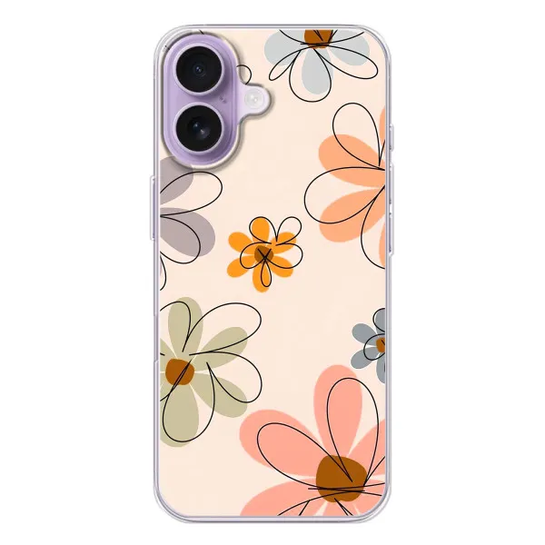 Чехол с принтом «Разноцветные цветы» для iPhone 17