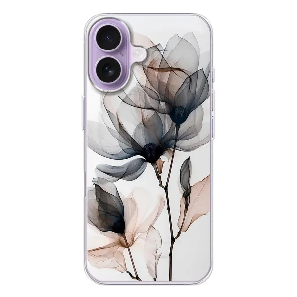 Чехол с принтом «Цветы на белом» для iPhone 17