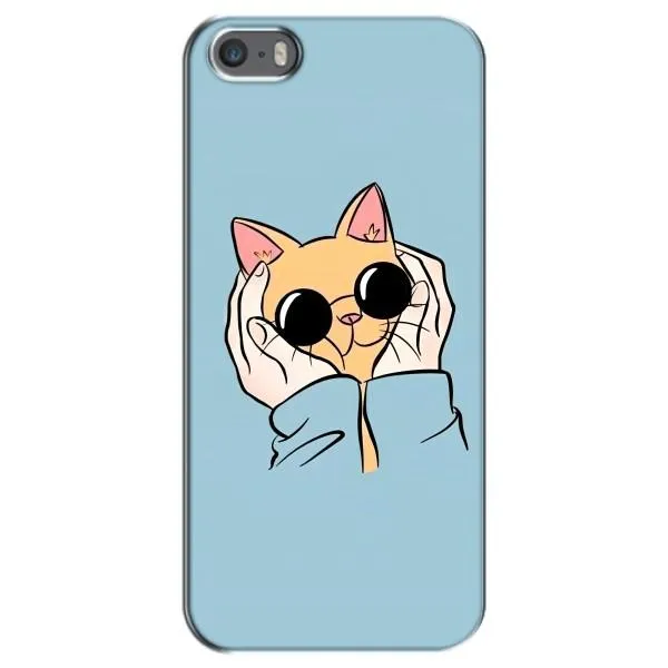 Чехол с принтом «Котик в очках» для iPhone 5 / 5s / SE