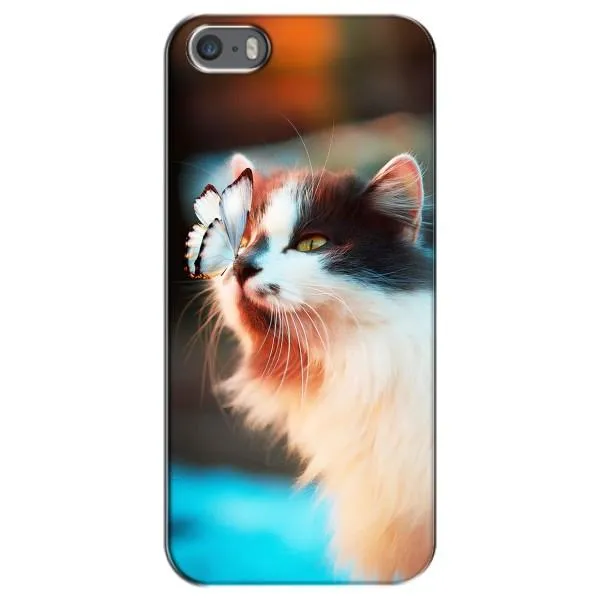 Чехол с принтом «Котик с бабочкой» для iPhone 5 / 5s / SE