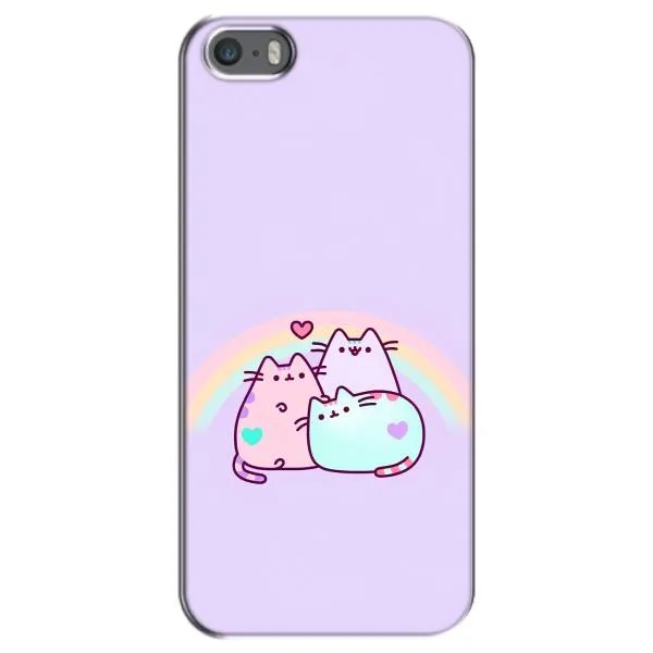 Чехол с принтом «Радужные котики» для iPhone 5 / 5s / SE