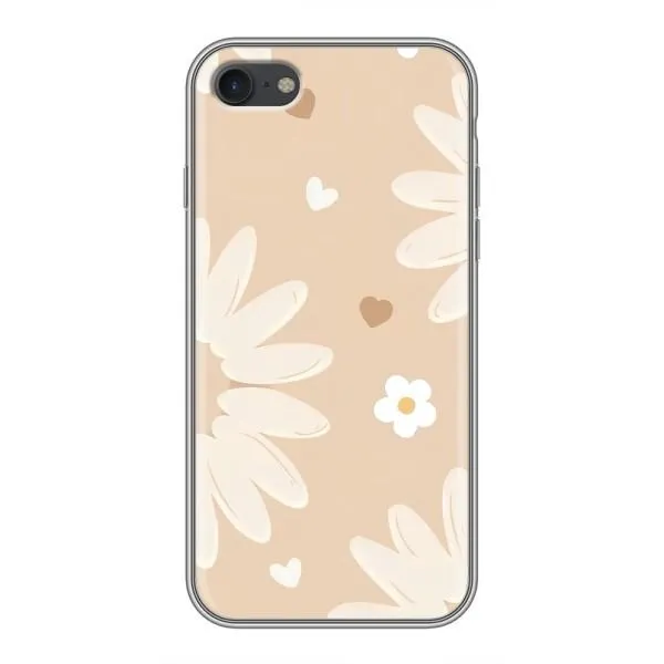 Чехол с принтом «Бежевые цветы» для iPhone 6 / 6s