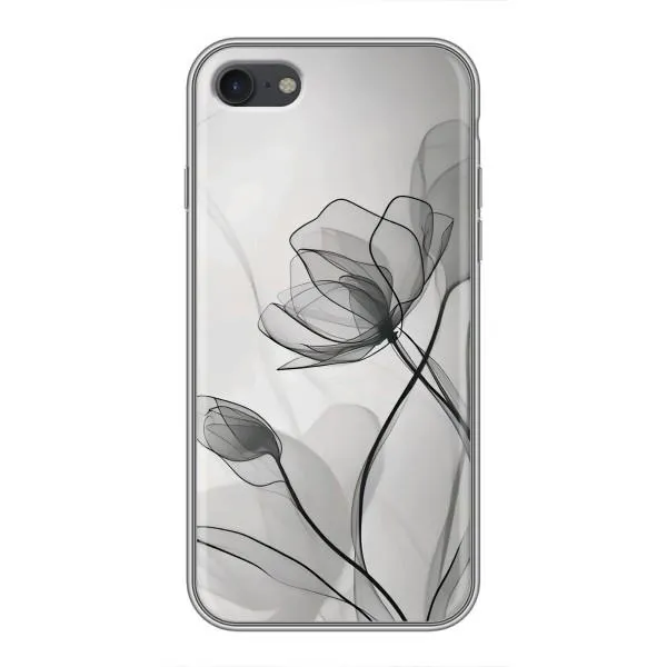 Чехол с принтом «Черные цветы» для iPhone 6 / 6s