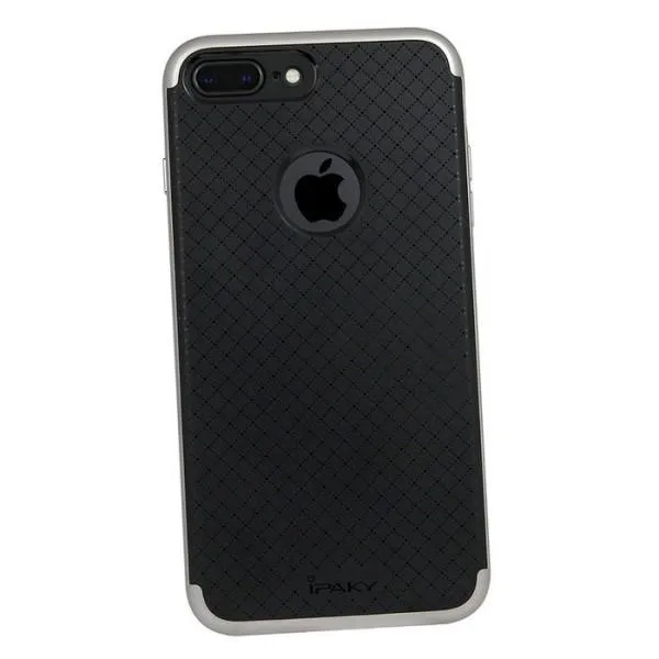 Защитный чехол iPaky для Apple iPhone 7+/7s+ (ТПУ + пластик) — Серебристый — фото 1 Защитный чехол iPaky для Apple iPhone 7+/7s+ (ТПУ + пластик) — Серебристый — фото 1