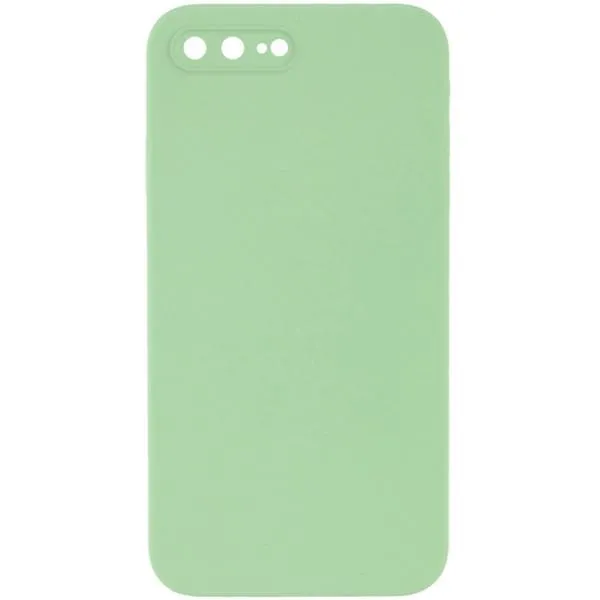Silicone Case Square Full Camera Protective (AA) NOLOGO для Apple iPhone 7 plus / 8 plus (5.5") — Мятный — фото 3