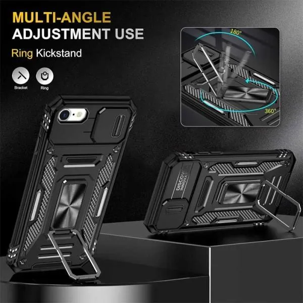 Ударопрочный чехол Camshield Army Ring для Apple iPhone 7 / 8 / SE (2020) (4.7") — Черный — фото 2 Ударопрочный чехол Camshield Army Ring для Apple iPhone 7 / 8 / SE (2020) (4.7") — Черный — фото 2