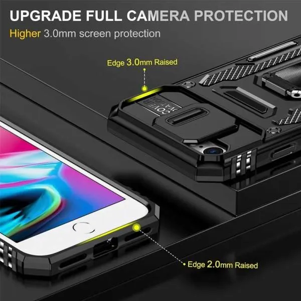 Ударопрочный чехол Camshield Army Ring для Apple iPhone 7 / 8 / SE (2020) (4.7") — Черный — фото 3 Ударопрочный чехол Camshield Army Ring для Apple iPhone 7 / 8 / SE (2020) (4.7") — Черный — фото 3