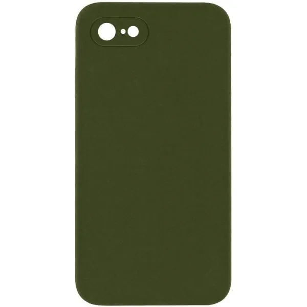 Silicone Case Square Full Camera Protective (AA) NOLOGO для Apple iPhone 7 / 8 / SE (2020) (4.7") — Зеленый — фото 3