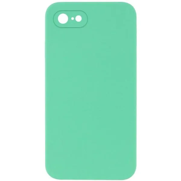 Silicone Case Square Full Camera Protective (AA) NOLOGO для Apple iPhone 7 / 8 / SE (2020) (4.7") — Зеленый — фото 4