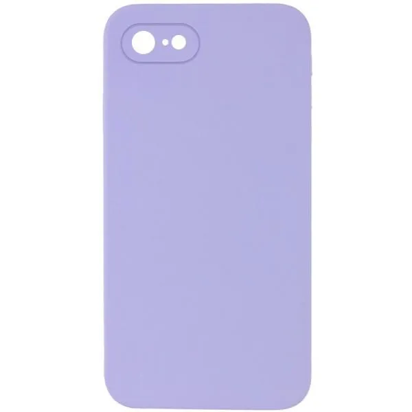 Silicone Case Square Full Camera Protective (AA) NOLOGO для Apple iPhone 7 / 8 / SE (2020) (4.7") — Сиреневый — фото 1