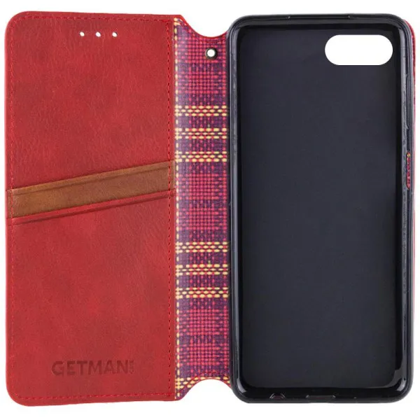 Шкіряний чохол-книжка GETMAN Cubic (PU) для Apple iPhone 7 / 8 / SE (2020) (4.7") — Червоний — фото 3