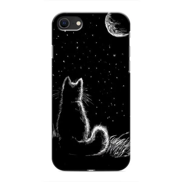Чехол с принтом «Котик и луна» для iPhone SE (2020) Чехол с принтом «Котик и луна» для iPhone SE (2020)