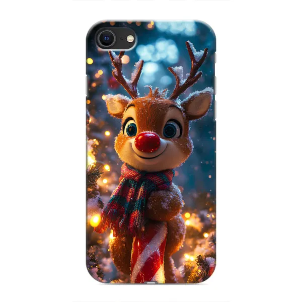 Чехол с принтом «Олень с шарфом» для iPhone SE (2020)