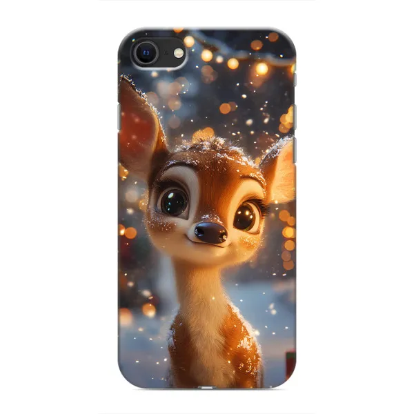 Чехол с принтом «Олененок среди гирлянд» для iPhone SE (2020)
