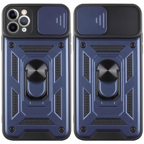 Чохол Ummi Camshield Serge Ring для Apple iPhone 11 Pro Max (6.5") — Синій — фото 2