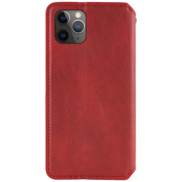 Кожаный чехол-книжка GETMAN Cubic (PU) для Apple iPhone 11 Pro (5.8") — Красный — фото 2