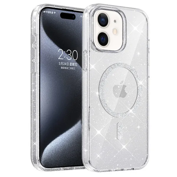 Чехол TPU Eclipse Sparkle Magnetic Fit для Apple iPhone 11 (6.1") — Прозрачный — фото 1 Чехол TPU Eclipse Sparkle Magnetic Fit для Apple iPhone 11 (6.1") — Прозрачный — фото 1