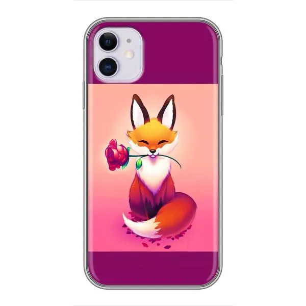 Чехол с принтом «Лисичка с розочкой» для iPhone 11