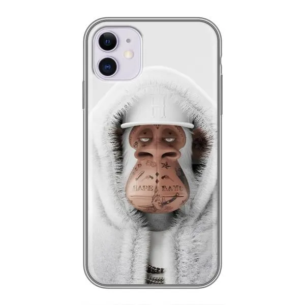 Чехол с принтом «обезьяна NFT в тату» для iPhone 11