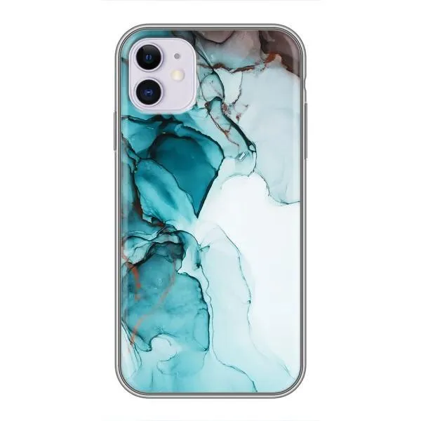 Чехол с принтом «Бирюзовый мрамор» для iPhone 11