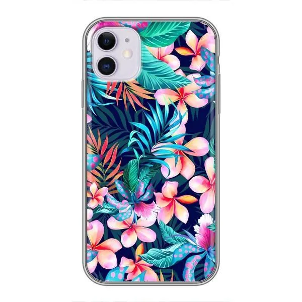 Чехол с принтом «Красочные цветы» для iPhone 11
