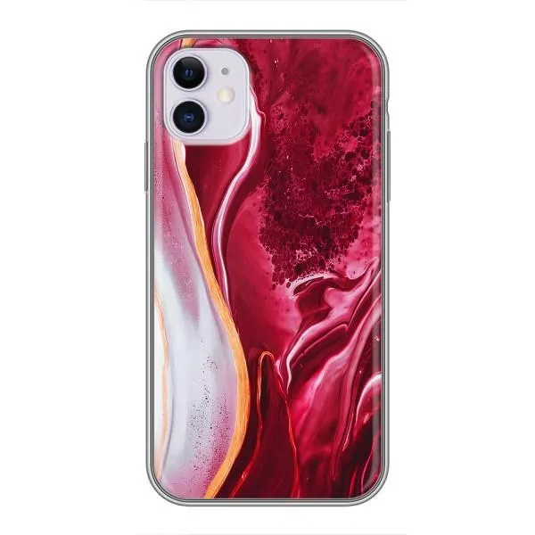 Чехол с принтом «Мрамор красный» для iPhone 11
