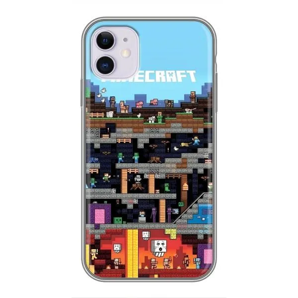 Чехол с принтом «фон Minecraft» для iPhone 11