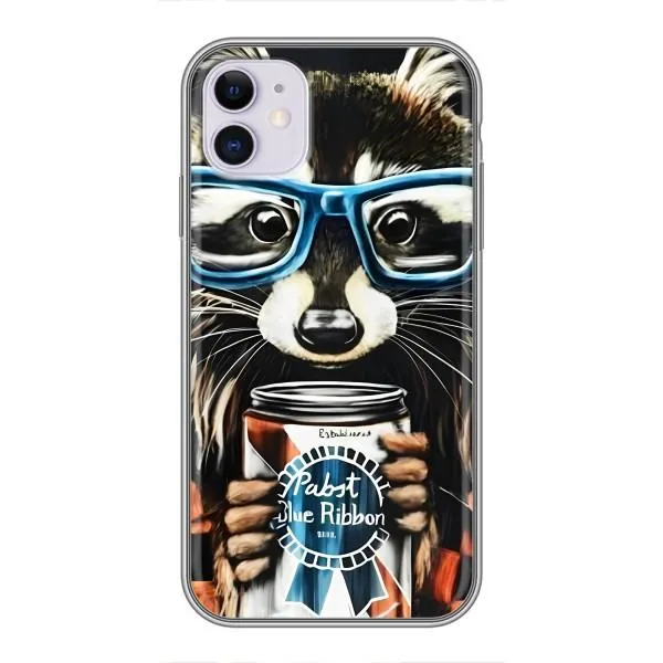 Чехол с принтом «Енот с банкой» для iPhone 11 Чехол с принтом «Енот с банкой» для iPhone 11