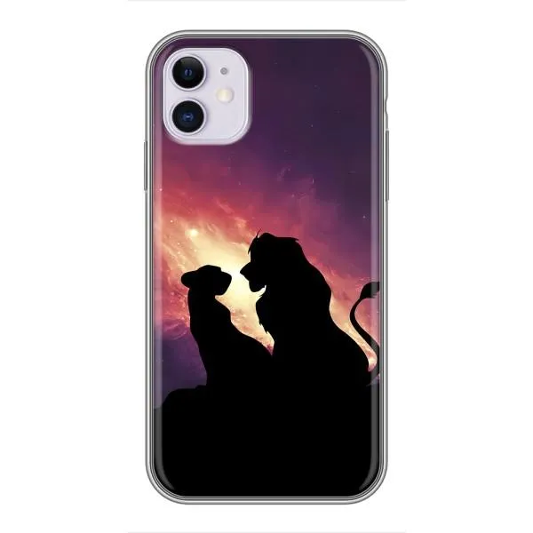 Чехол с принтом «Силуэт Симба и Налу» для iPhone 11