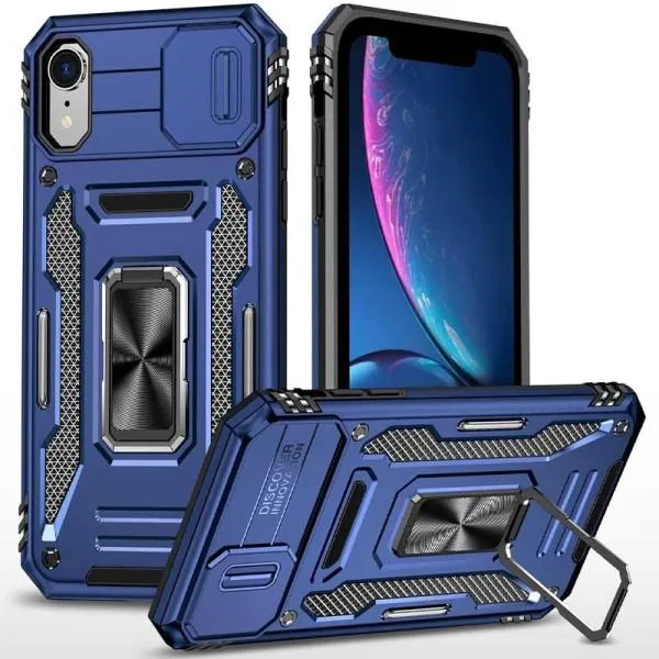 Ударопрочный чехол Camshield Army Ring для Apple iPhone XR (6.1") — Синий — фото 1 Ударопрочный чехол Camshield Army Ring для Apple iPhone XR (6.1") — Синий — фото 1