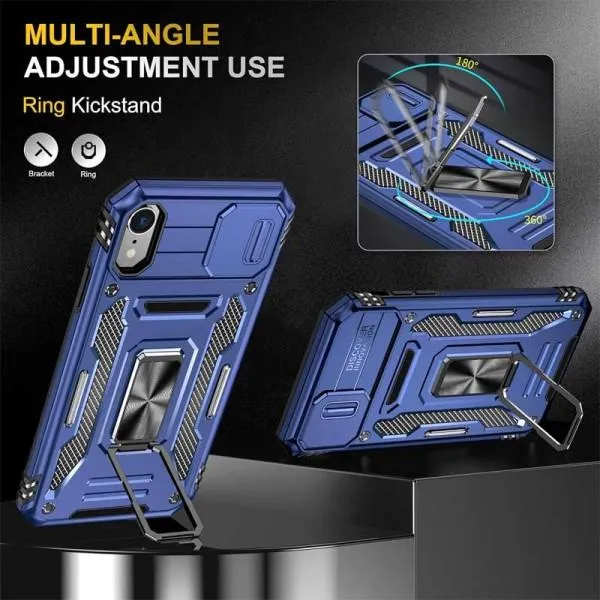 Ударопрочный чехол Camshield Army Ring для Apple iPhone XR (6.1") — Синий — фото 2 Ударопрочный чехол Camshield Army Ring для Apple iPhone XR (6.1") — Синий — фото 2