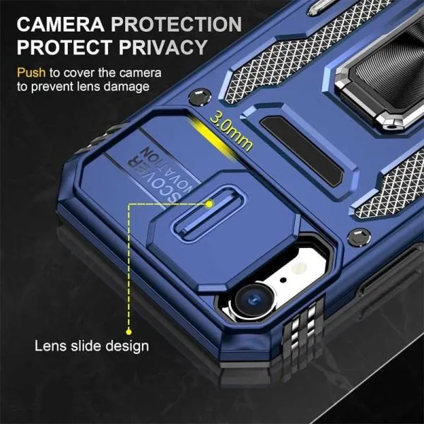 Ударопрочный чехол Camshield Army Ring для Apple iPhone XR (6.1") — Синий — фото 4 Ударопрочный чехол Camshield Army Ring для Apple iPhone XR (6.1") — Синий — фото 4