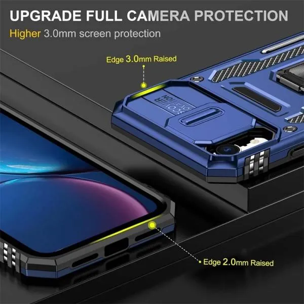 Ударопрочный чехол Camshield Army Ring для Apple iPhone XR (6.1") — Синий — фото 5 Ударопрочный чехол Camshield Army Ring для Apple iPhone XR (6.1") — Синий — фото 5