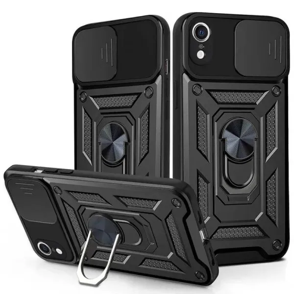 Чохол Ummi Camshield Serge Ring для Apple iPhone XR (6.1") — Чорний — фото 1 Чохол Ummi Camshield Serge Ring для Apple iPhone XR (6.1") — Чорний — фото 1