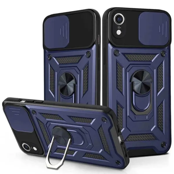 Чохол Ummi Camshield Serge Ring для Apple iPhone XR (6.1") — Синій Чохол Ummi Camshield Serge Ring для Apple iPhone XR (6.1") — Синій