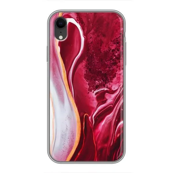 Чехол с принтом «Мрамор красный» для iPhone Xr