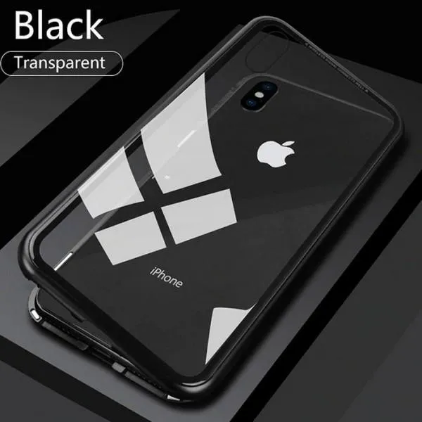 Чехол Magnetic Frame для iPhone Xs Max (магнитная накладка) — Черный — фото 2