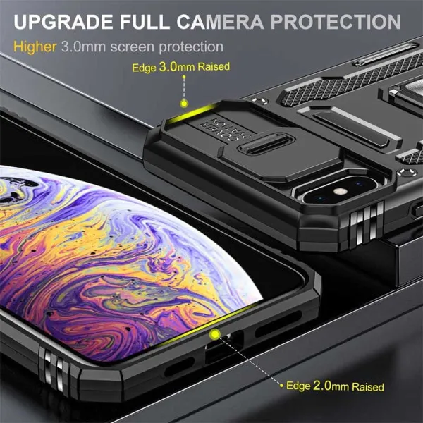 Ударопрочный чехол Camshield Army Ring для Apple iPhone XS Max (6.5") — Черный — фото 2 Ударопрочный чехол Camshield Army Ring для Apple iPhone XS Max (6.5") — Черный — фото 2