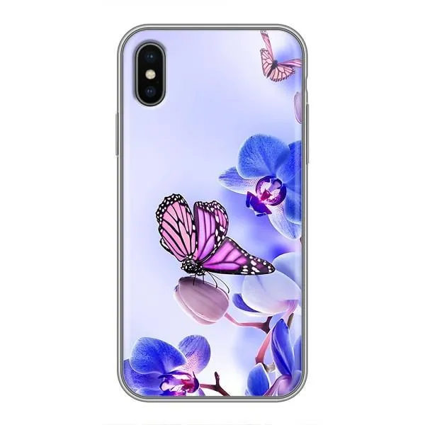 Чехол с принтом «Бабочка на цветочке» для iPhone Xs Max