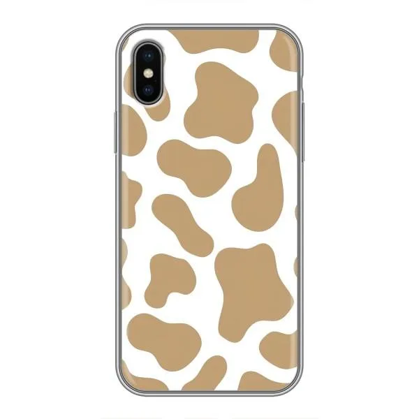 Чехол с принтом «Бежевая буренка» для iPhone Xs Max