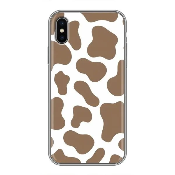 Чехол с принтом «Коричневая Буренка» для iPhone Xs Max